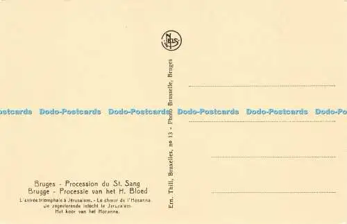 R608724 Brügge Prozession du St Sang L Entree Triomphale a Jerusalem Ern Thill N