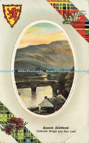 R603999 Bonnie Scotland Callander Bridge und Ben Ledi A und G Taylor Orthochrom