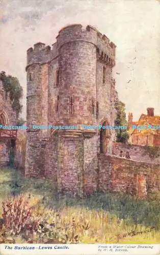 R606208 Barbican Lewes Castle W H Borrow B and W Series Hastings 1907