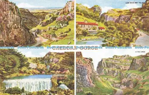 R608804 Cheddar Gorge In the Gorge Lion Rock and Village The Gorge J Salmon Wate