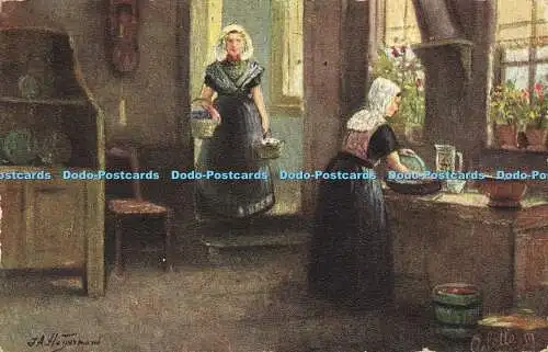 R608821 Dutch Cottage Homes Tuck Oilette Serie I Postkarte 9069
