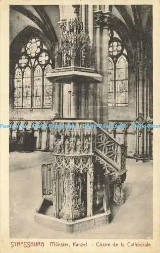 R610925 Strassburg Münster Kanzel Chaire de la Cathedrale Manias