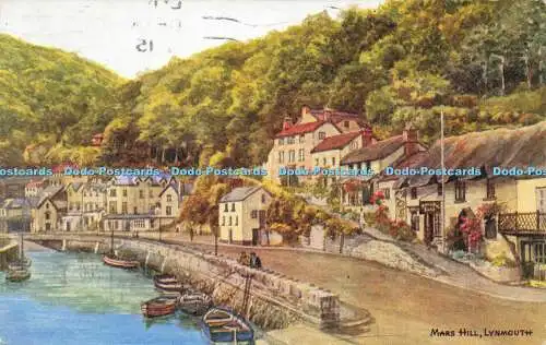 R608846 Lynmouth Mars Hill J Salmon Water Colour 1956