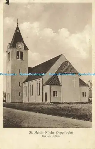 R610950 St Martini Kirche Oppenwehe Baujahr 1930 Heinrich Harting