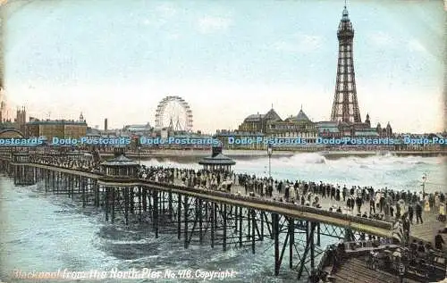 R608855 Blackpool aus der North Pier J Greaves Fylde Serie Nr. 476 1908