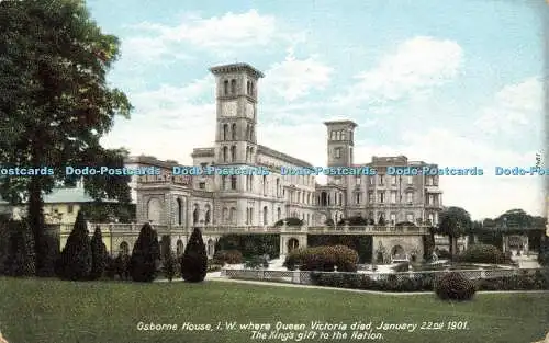 R608875 Osborne House I W where Queen Victoria Died January 22 nd 1901 The Ling