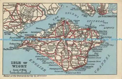 R606348 Isle of Wight Karte Ordnance Survey G Dean