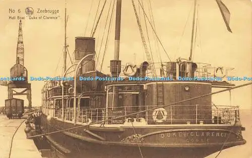 R608928 Zeebrugge Rumpfboot Duke of Clarence J Revyn Nels Nr 6