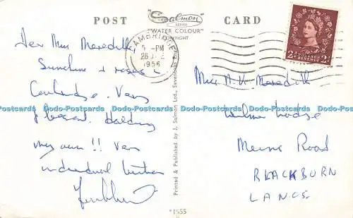 R608936 Cambridge St John College Gate J Salmon Water Colour A R Quinton 1956