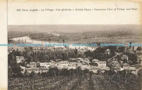 R608948 British Camp Panoramablick auf Dorf und Fluss