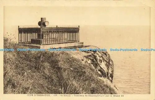 R608951 Cote d Emeraude St Malo Tombeau de Chateaubriand sur le Grand Be Laurent