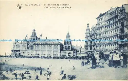 R609014 Ostende Das Casino und der Strand F Walschaerts