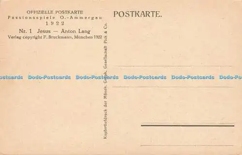R604324 Jesus Gessgesellschaft Pick Anton Lang F Bruckmann Nr 1 Traut Foto