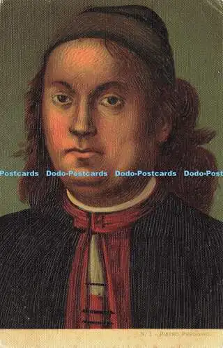 R611138 Mann Portrait Pietro Perugini N 1 Postkarte