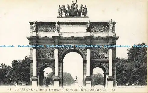 R609066 Paris I er L Arc de Triomphe du Carrousel Jardin des Tuileries LL 45 Lev