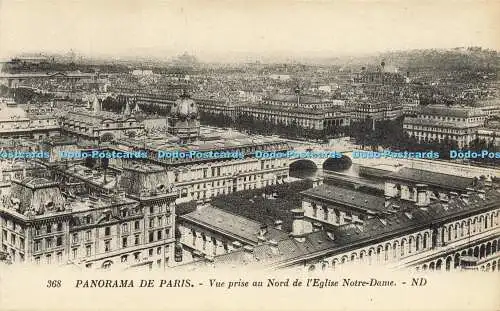 R609085 Panorama de Paris Vue Prise au Nord de l Eglise Notre Dame Levy et Neurd