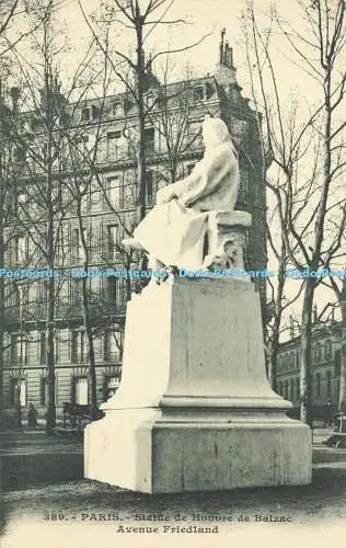 R611199 Paris Statue de Honore de Balzac Avenue Friedland