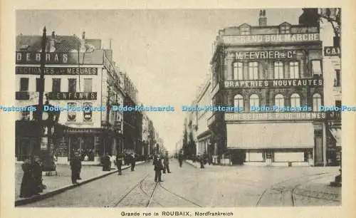 R609131 Nordfrankreich Grande Rue in Roubaix