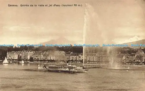 R609142 Geneve Entree de la Rade et Jet d Eau Hauteur 90m Phototypie Co