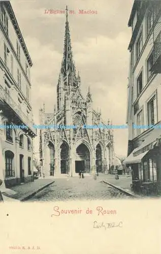 R611262 Souvenir de Rouen L Eglise St Maclou