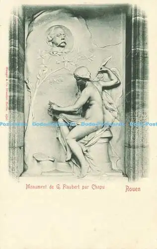 R611264 Rouen Monument de G Flaubert par Chapu Stengel