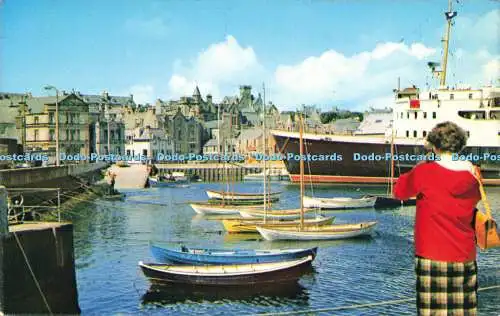 R606623 Lerwick Harbour Shetland with M V St Clair at Pier A M S Hughson