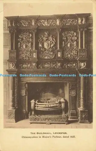 R604521 Leicester The Guildhall Chimney piece in Mayor Parlour datiert 1637
