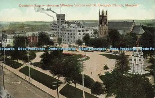 R609209 Montreal Dominion Square zeigt Windsor Station und St George Church E