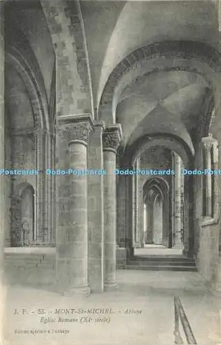 R611328 Mont St Michel Abbaye Eglise Romane XI siecle l Abbaye J P