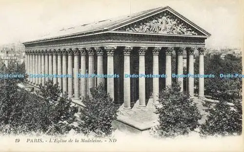 R609240 Paris L Eglise de la Madeleine Levy et Neurdein Reunis ND