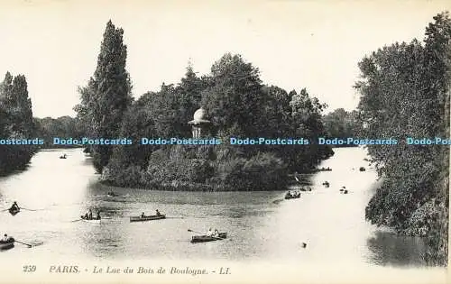 R609242 Paris Le Lac du Bois de Boulogne LL 259 Levy et Neurdein Reunis