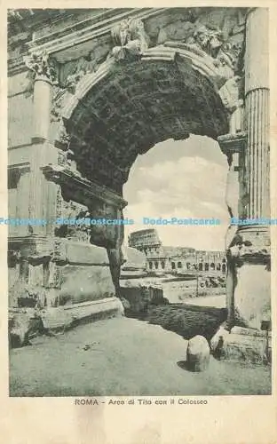 R611364 Roma Arco di Tito con il Colosseo Censura Terni IPA CT