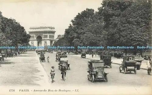 R609250 Paris Avenue du Bois de Boulogne LL 1776 Levy et Neurdein Reunis