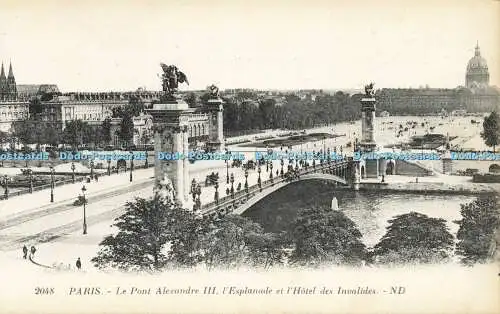 R609259 Paris Le Pont Alexandre III L Esplanade et l Hotel des Invalides Levy et