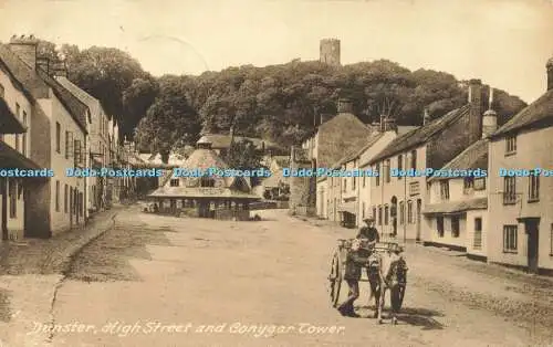 R606722 Dunster High Street und Conygar Tower Friths Serie Nr 27512 1935