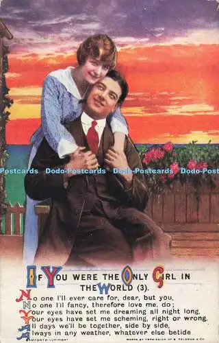 R611388 If You Where the Only Girl in the World Bamforth Songs Series No 4955 3