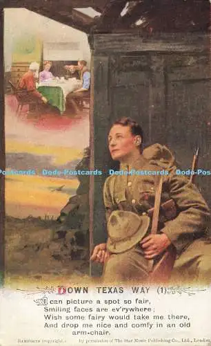 R611407 Down Texas Way Bamforth Songs Series No 5041 1