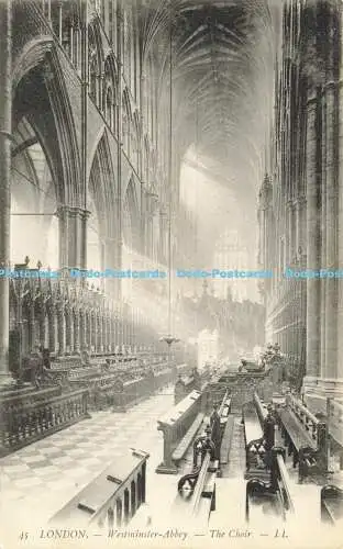 R611440 London Westminster Abbey The Choir LL 45 1908