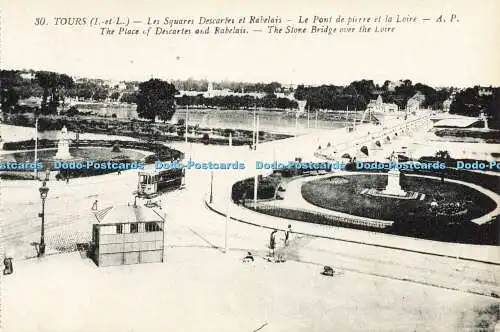 R606789 30 Touren I et L Ort Descartes und Rabelais Steinbrücke über die Loire