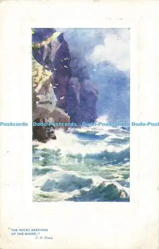 R604690 Rough Seas The Rocky Bastions of the Shore Tuck Oilette No 9702 T B Lesen