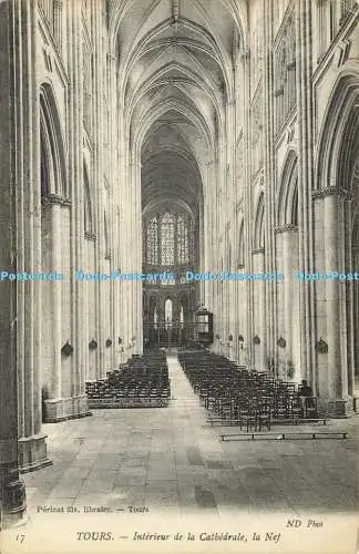 R604695 Tours Interieur de la Cathedrale la Nef Pericat Fils ND Phot