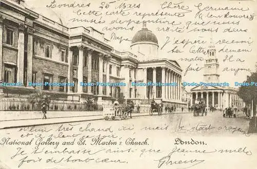 R606827 National Gallery and St Martins Church London 1903