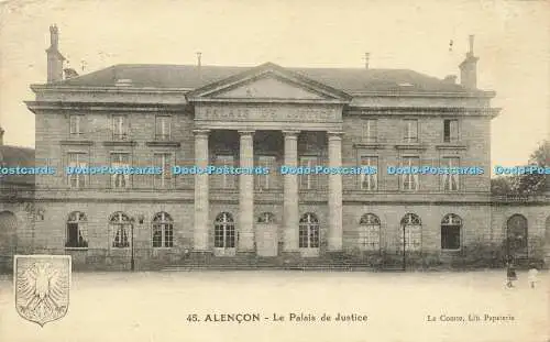 R609389 Alencon Le Palais de Justice G Artaud le Comte Lib Papeterie 1938