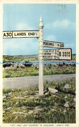 R604735 Land End First and Last Signpost in England M and L National Series