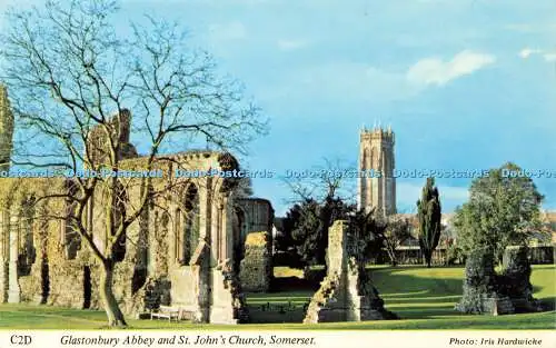 R606884 C2D Glastonbury Abbey and St Johns Church Somerset Iris Hardwicke Harvey