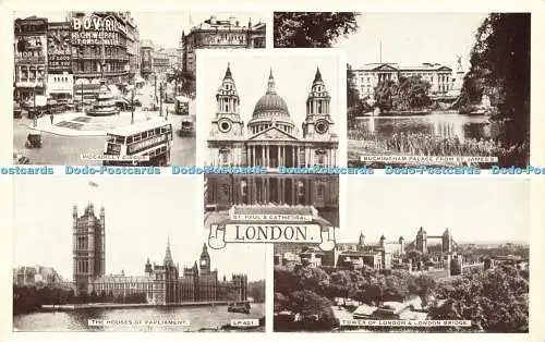 R609440 London St Paul Cathedral Piccadilly Circus The Houses of Parliament Lans