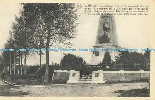 R609451 Waterloo Dieses Denkmal wurde in Drapeau Belgian Monument Nels Ern errichtet