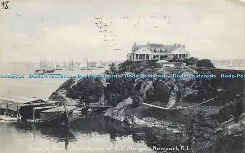 R611570 Newport R I Residence of E D Morgan Beacon Rock Rotograph 1909