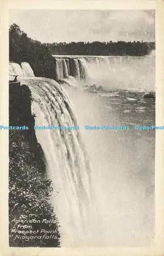 R604803 Niagarafälle American Falls from Prospect Point Photogelatine Gravur