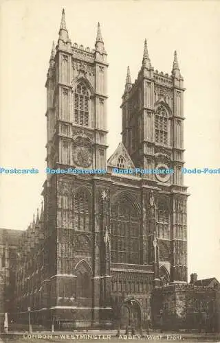 R604804 London Westminster Abbey West Front C F Castle Lesco Serie
